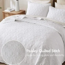 Madison Park Mansfield Oversized Antimicrobial Treated 3pc Bedspread Set