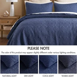 Madison Park Mansfield Oversized Antimicrobial Treated 3pc Bedspread Set