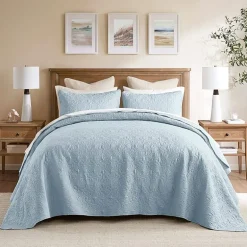 Madison Park Mansfield Oversized Antimicrobial Treated 3pc Bedspread Set