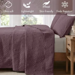Madison Park Mansfield Oversized Antimicrobial Treated 3pc Bedspread Set