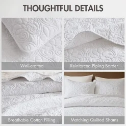 Madison Park Mansfield Oversized Antimicrobial Treated 3pc Bedspread Set
