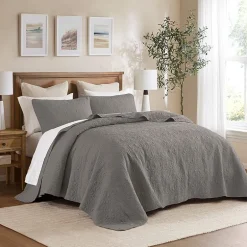 Madison Park Mansfield Oversized Antimicrobial Treated 3pc Bedspread Set