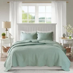 Madison Park Marino 3-Pc Reversible Scalloped Edge Quilt Set