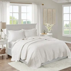 Madison Park Marino 3-Pc Reversible Scalloped Edge Quilt Set
