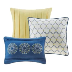 Madison Park Moraga 6-Pc Reversible Quilt Set With Throw Pillows