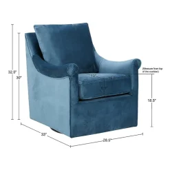 Madison Park Morton Upholstered Swivel Armchair