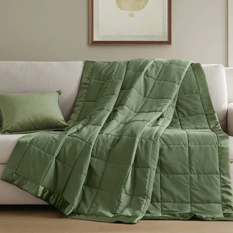 Madison Park Prospect Lightweight Down Alternative Blanket with Satin Trim