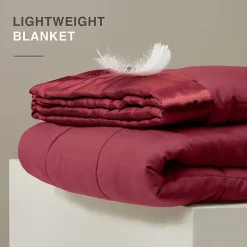 Madison Park Prospect Lightweight Down Alternative Blanket with Satin Trim