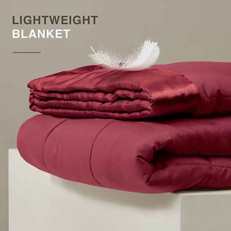 Madison Park Prospect Lightweight Down Alternative Blanket with Satin Trim