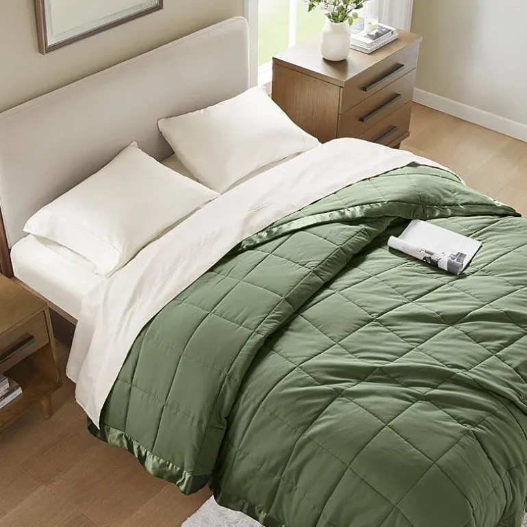 Madison Park Prospect Lightweight Down Alternative Blanket with Satin Trim