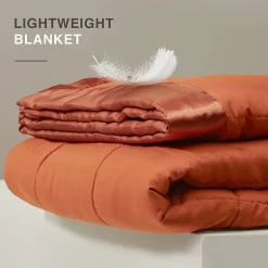 Madison Park Prospect Lightweight Down Alternative Blanket with Satin Trim
