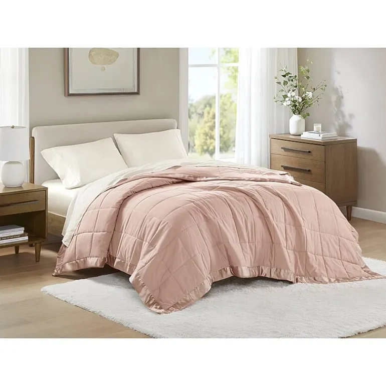 Madison Park Prospect Lightweight Down Alternative Blanket with Satin Trim