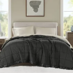 Madison Park Prospect Lightweight Down Alternative Blanket with Satin Trim