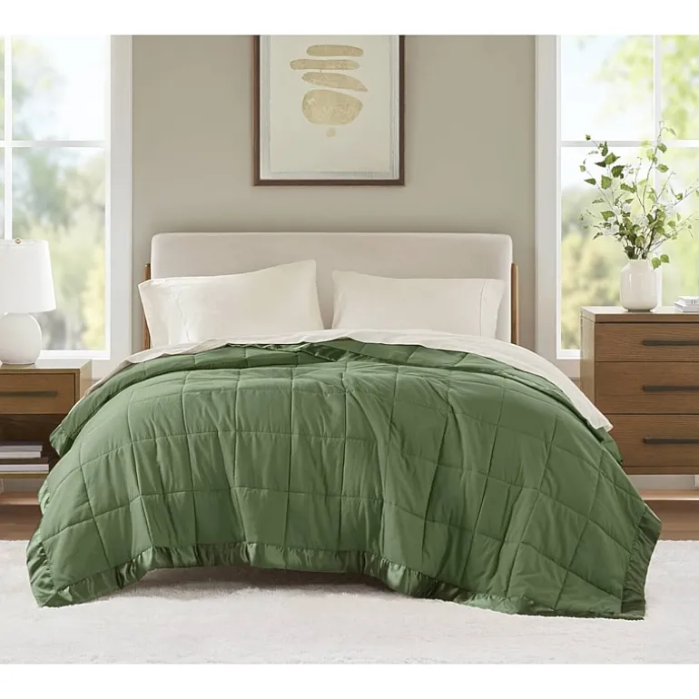 Madison Park Prospect Lightweight Down Alternative Blanket with Satin Trim