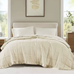 Madison Park Prospect Lightweight Down Alternative Blanket with Satin Trim