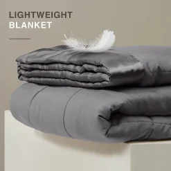 Madison Park Prospect Lightweight Down Alternative Blanket with Satin Trim