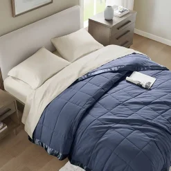 Madison Park Prospect Lightweight Down Alternative Blanket with Satin Trim