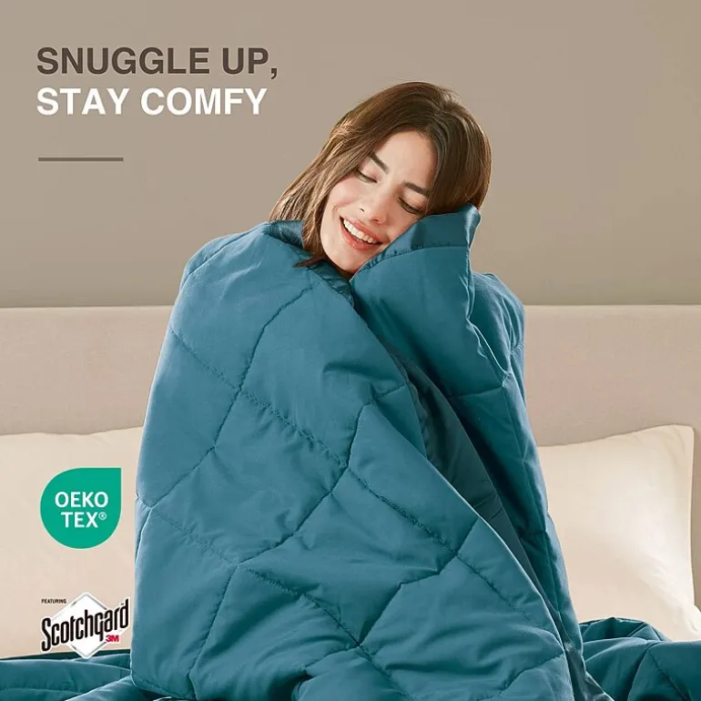 Madison Park Prospect Lightweight Down Alternative Blanket with Satin Trim