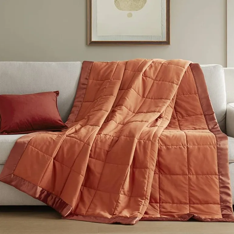 Madison Park Prospect Lightweight Down Alternative Blanket with Satin Trim