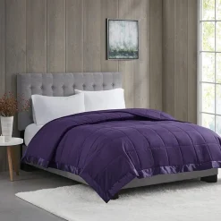 Madison Park Prospect Lightweight Down Alternative Blanket with Satin Trim