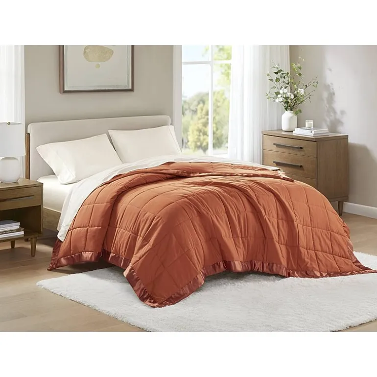 Madison Park Prospect Lightweight Down Alternative Blanket with Satin Trim