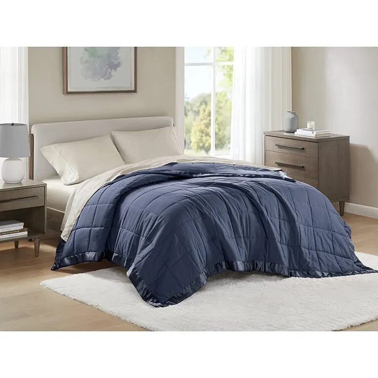 Madison Park Prospect Lightweight Down Alternative Blanket with Satin Trim