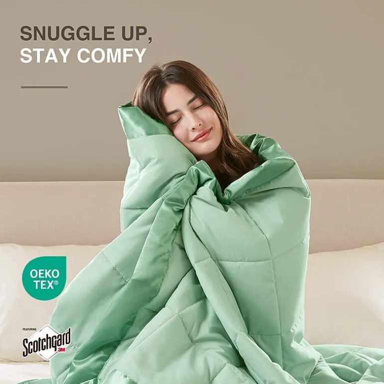 Madison Park Prospect Lightweight Down Alternative Blanket with Satin Trim