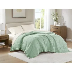 Madison Park Prospect Lightweight Down Alternative Blanket with Satin Trim