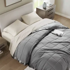 Madison Park Prospect Lightweight Down Alternative Blanket with Satin Trim