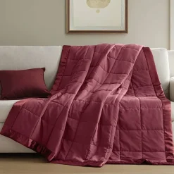 Madison Park Prospect Lightweight Down Alternative Blanket with Satin Trim