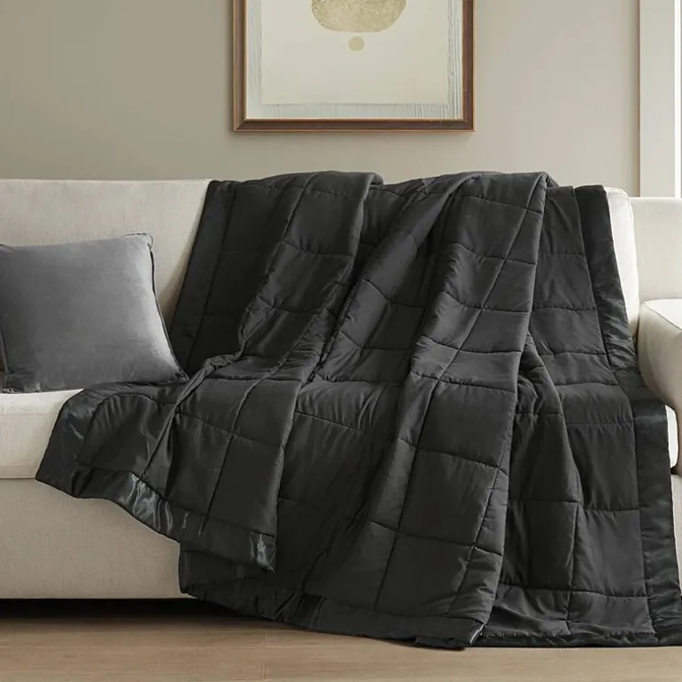 Madison Park Prospect Lightweight Down Alternative Blanket with Satin Trim
