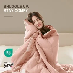 Madison Park Prospect Lightweight Down Alternative Blanket with Satin Trim