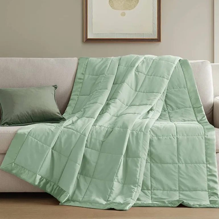 Madison Park Prospect Lightweight Down Alternative Blanket with Satin Trim