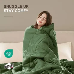 Madison Park Prospect Lightweight Down Alternative Blanket with Satin Trim