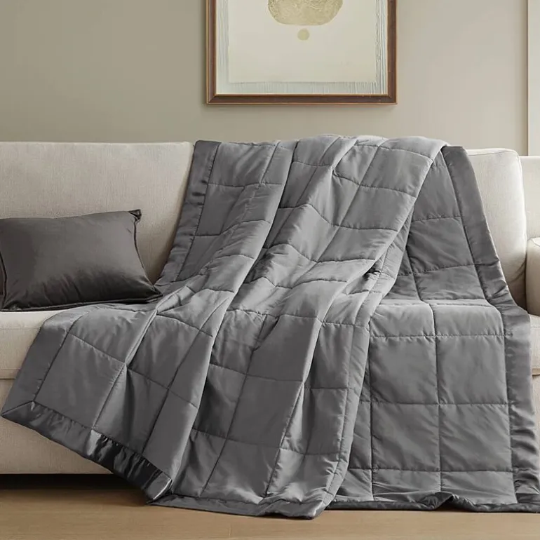 Madison Park Prospect Lightweight Down Alternative Blanket with Satin Trim