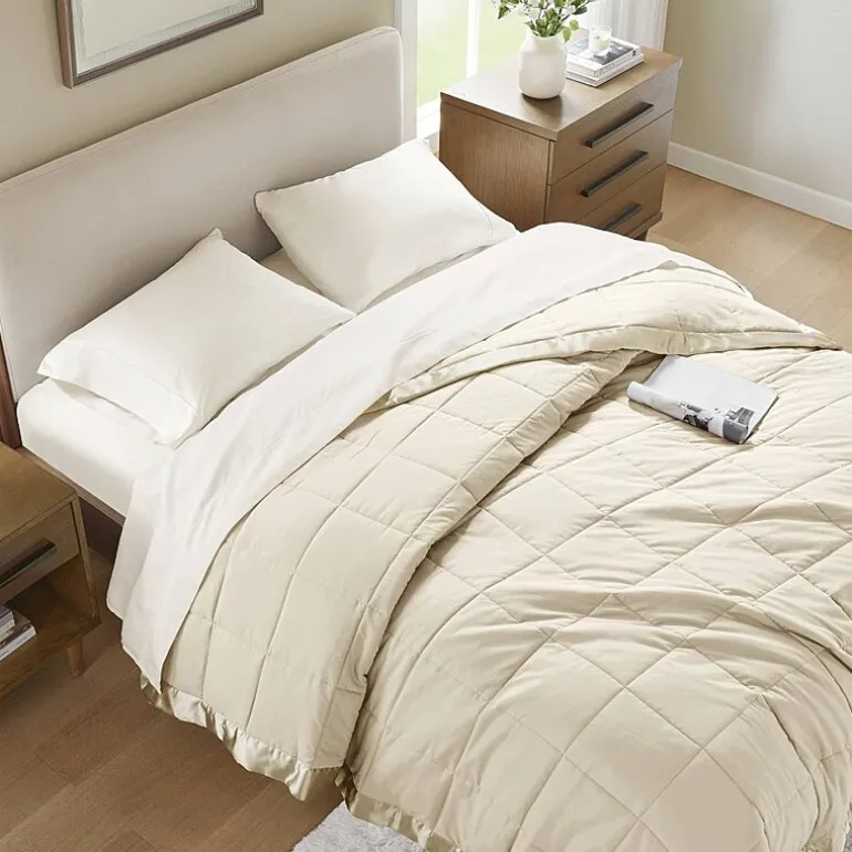 Madison Park Prospect Lightweight Down Alternative Blanket with Satin Trim