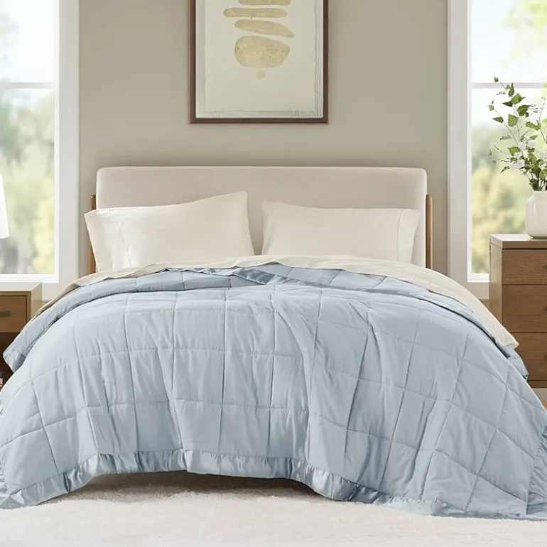 Madison Park Prospect Lightweight Down Alternative Blanket with Satin Trim