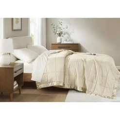 Madison Park Prospect Lightweight Down Alternative Blanket with Satin Trim