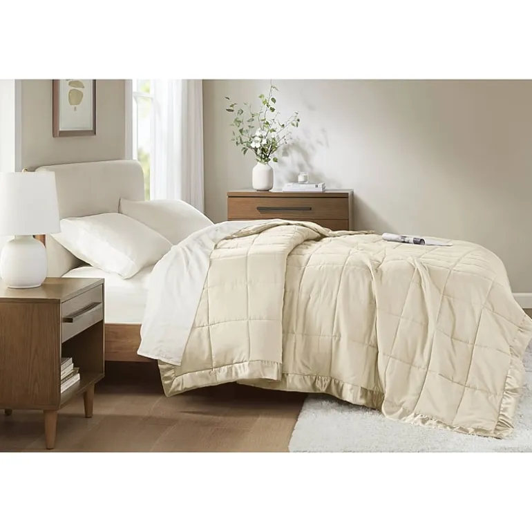 Madison Park Prospect Lightweight Down Alternative Blanket with Satin Trim
