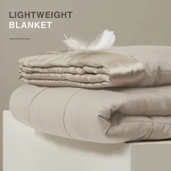 Madison Park Prospect Lightweight Down Alternative Blanket with Satin Trim