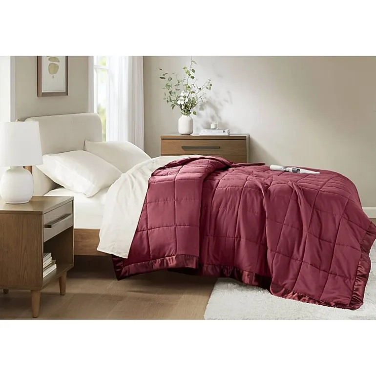 Madison Park Prospect Lightweight Down Alternative Blanket with Satin Trim
