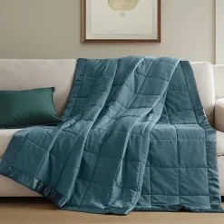 Madison Park Prospect Lightweight Down Alternative Blanket with Satin Trim