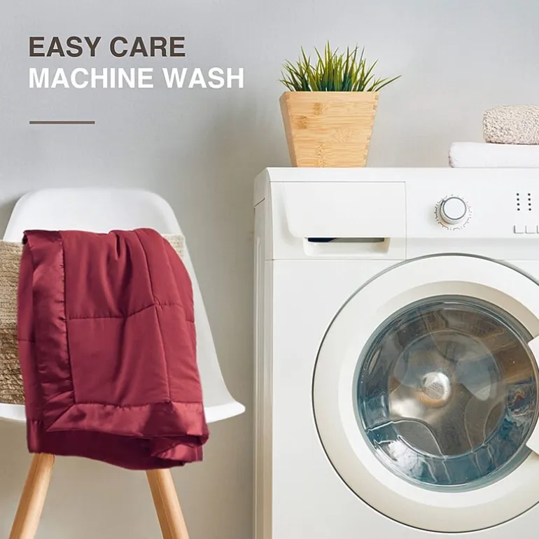 Madison Park Prospect Lightweight Down Alternative Blanket with Satin Trim