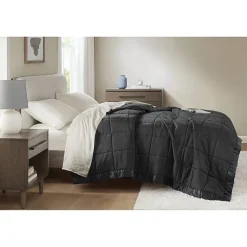 Madison Park Prospect Lightweight Down Alternative Blanket with Satin Trim