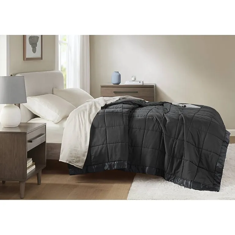 Madison Park Prospect Lightweight Down Alternative Blanket with Satin Trim