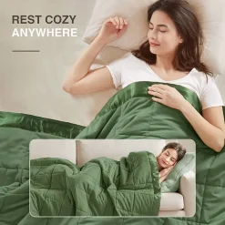 Madison Park Prospect Lightweight Down Alternative Blanket with Satin Trim