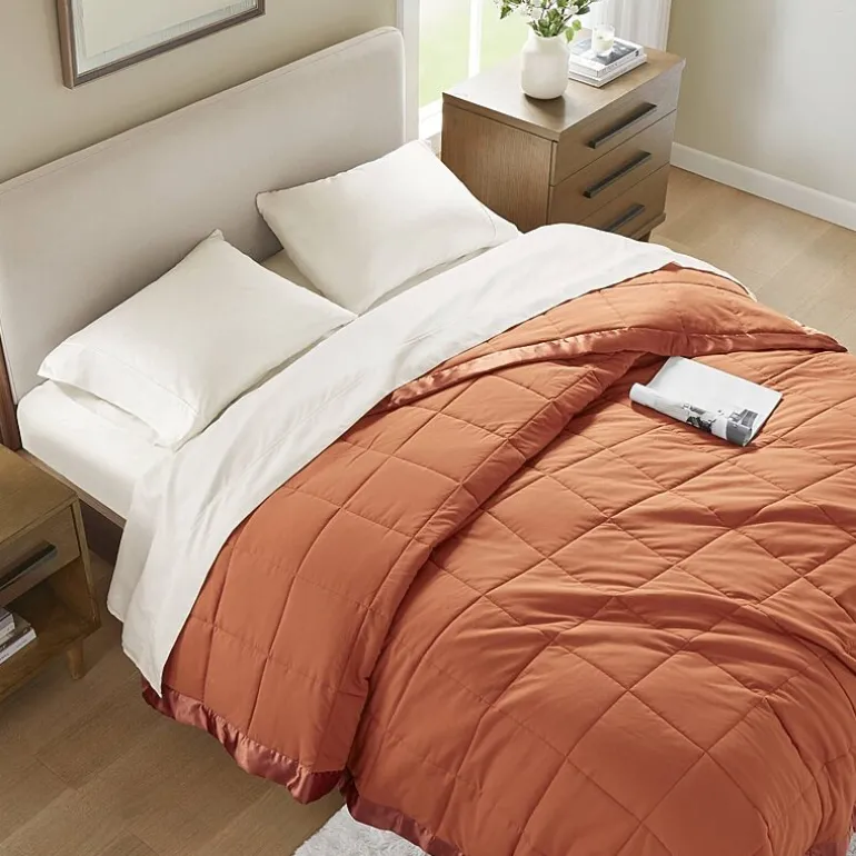 Madison Park Prospect Lightweight Down Alternative Blanket with Satin Trim