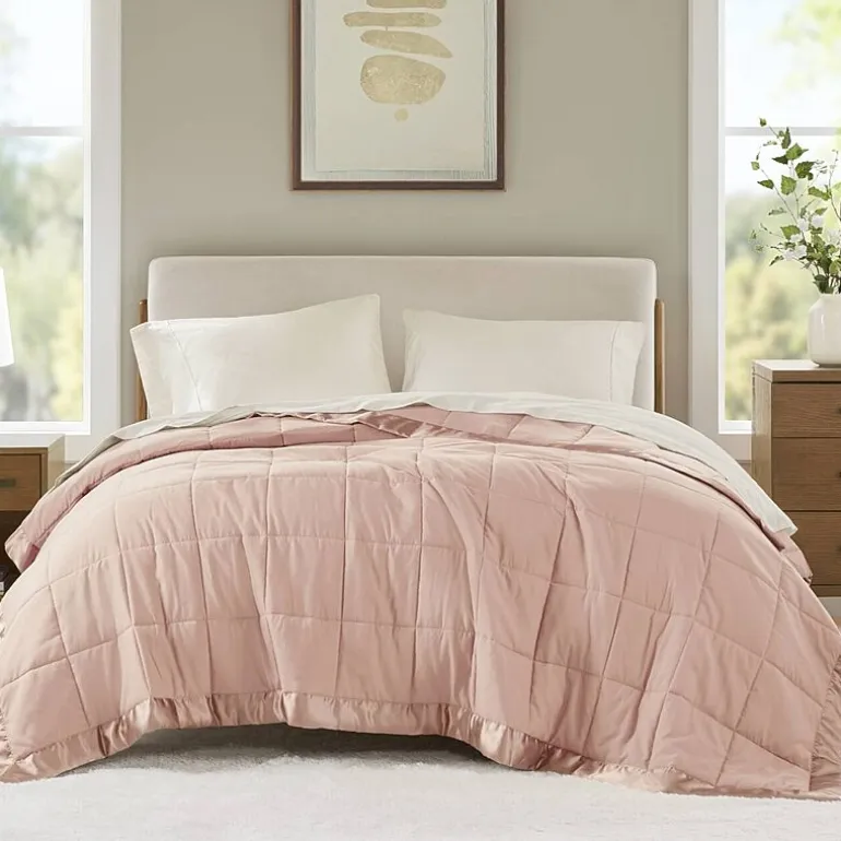 Madison Park Prospect Lightweight Down Alternative Blanket with Satin Trim
