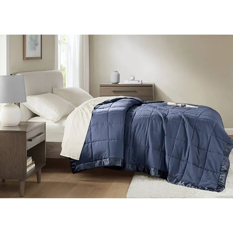 Madison Park Prospect Lightweight Down Alternative Blanket with Satin Trim