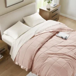 Madison Park Prospect Lightweight Down Alternative Blanket with Satin Trim